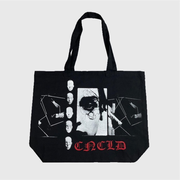 CNCLD  Noir Cinema Black Canvas Tote Bag - Picture 1 of 4